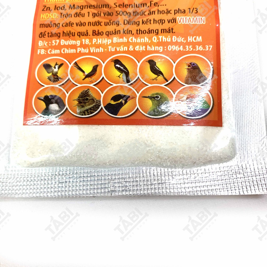 7G Khoáng Đa Vi Lượng Cao Cấp Cho Chim Cảnh Phú Vinh.