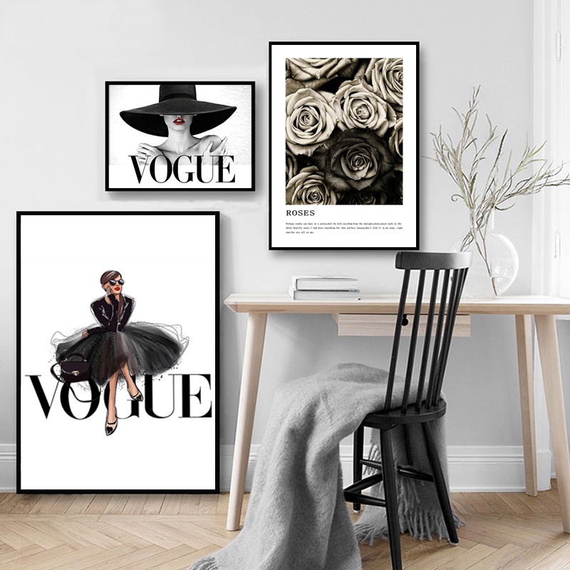 Tranh vải canvas treo tường trang trí gam màu trắng đen nghệ thuật