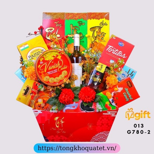 Giỏ Quà Tết 2022 Mẫu Giỏ 750 - 800 ( 6 Giỏ Quà Tết )