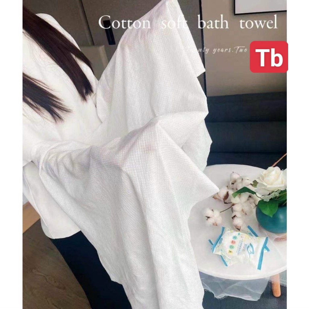 [70 x140 cm]Khăn mặt khô, khăn lau người, khăn lau đa năng dùng 1 lần dạng nén vô cùng tiện ích