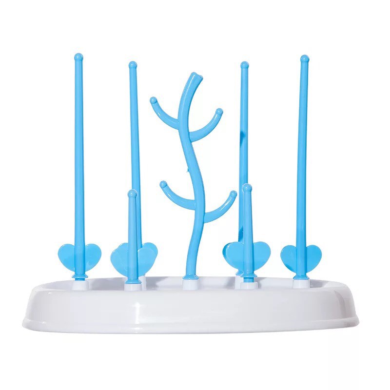 Khay úp bình sữa cốc chén bát giá để núm ty 7 nhánh loại không nắp - VUBABY
