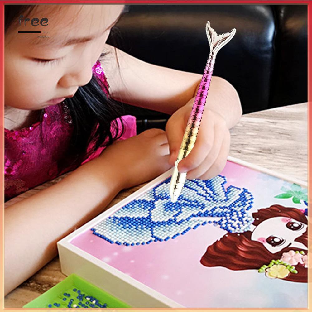 Bút đính tranh đá 5D tự làm thủ công hình đuôi cá rực rỡ