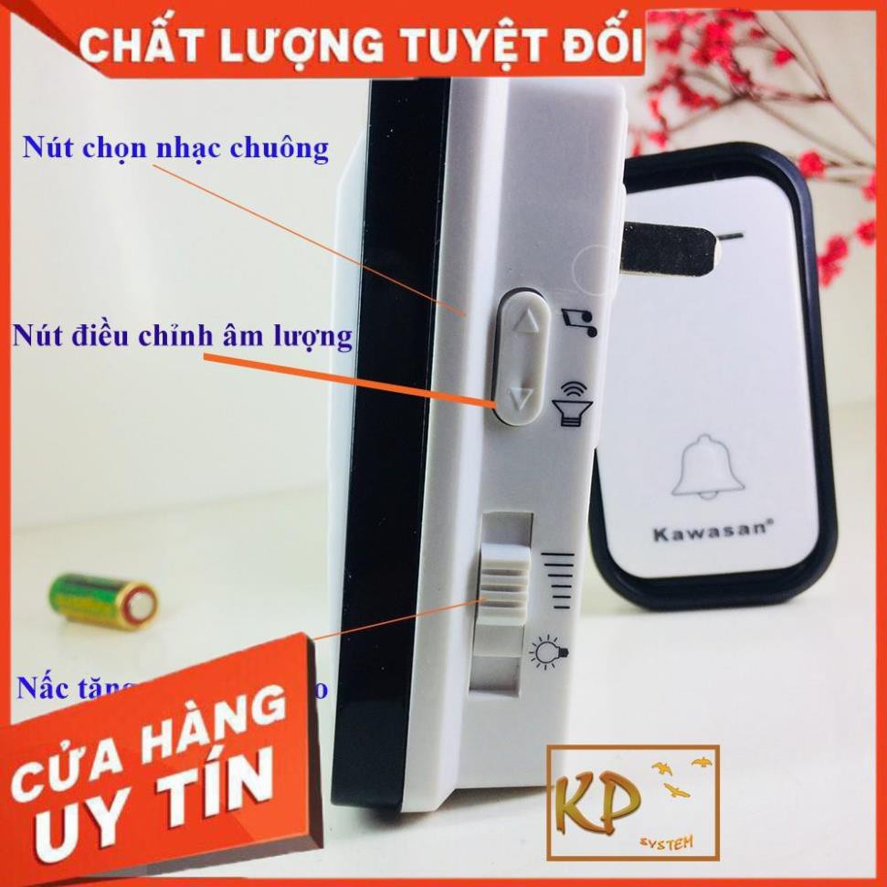 Chuông cửa không dây pin kín nước lắp ngoài trời kawasan DB658