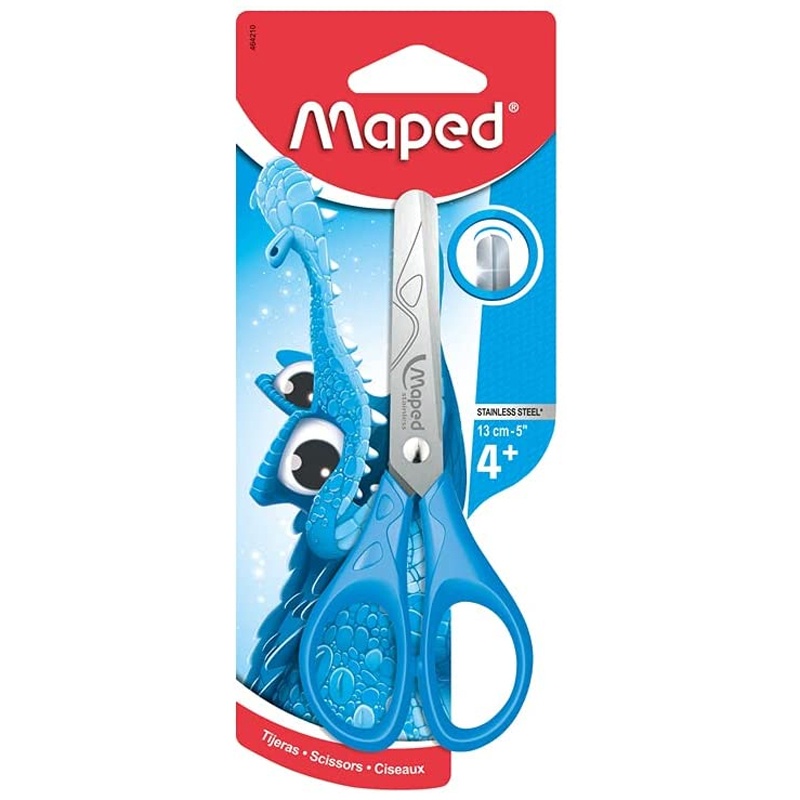 Kéo Học Sinh Maped Thép Không Gỉ - Đầu Tròn An Toàn Sử Dụng
