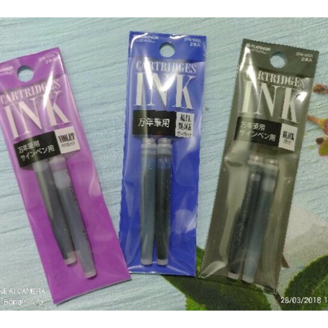 2 ống mực bút máy nhật bản ,ống mực bút máy