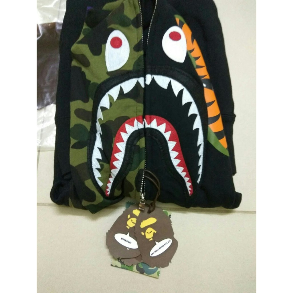 ⚡️HOT SALE⚡️(Hàng Đắt Rep 1:1) Khoác Bape Bape Cá Mập Full Zip mix Camo (AKH11C)