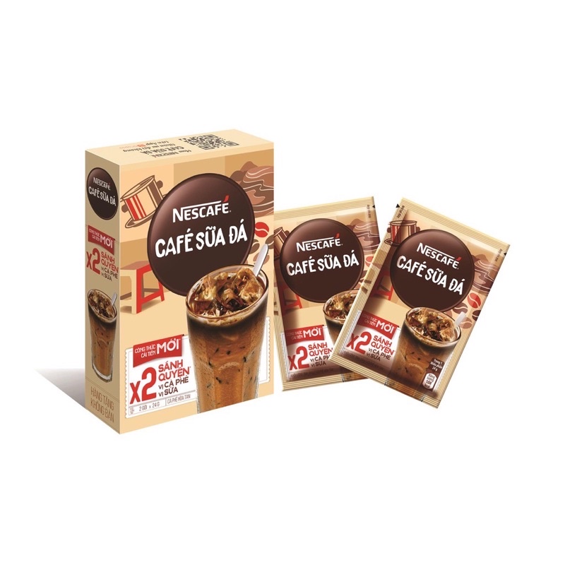 NESCAFE Cafe sữa đá hộp 10 gói x 24g