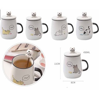 Ly cốc sứ hình mèo Mini cat Cup