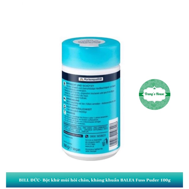 BỘT KHỬ MÙI HÔI CHÂN, GIÀY - BALEA | BigBuy360 - bigbuy360.vn