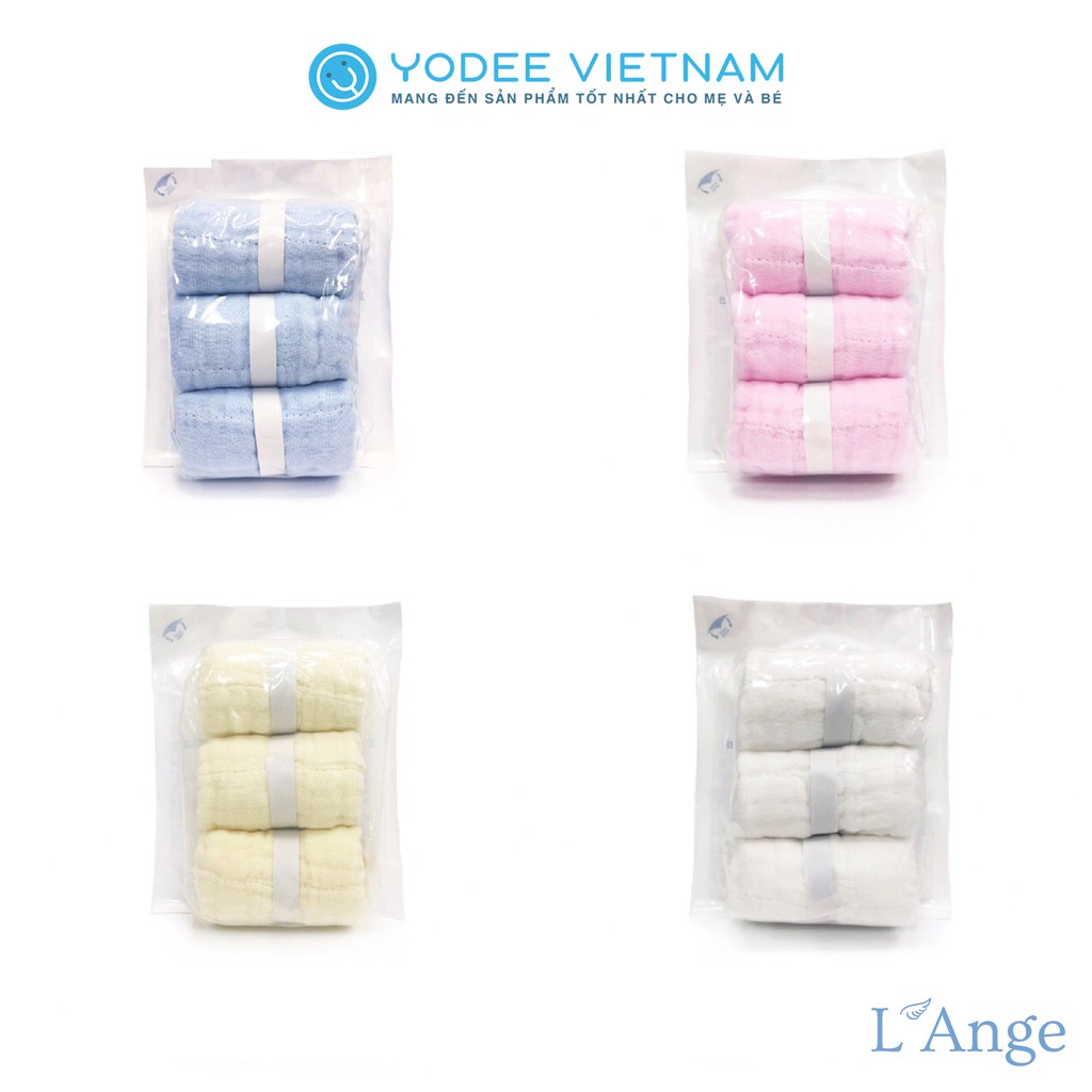 L'ange khăn nhỏ vải bông 9 lớp 22x22cm