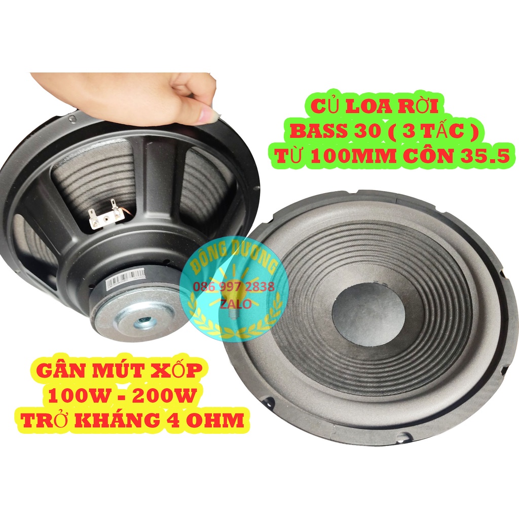 2 LOA BASS 30 TỪ 100MM CÔNG SUẤT NHỎ CHO LOA KÉO HOẶC AMPLI NHỎ - 1205