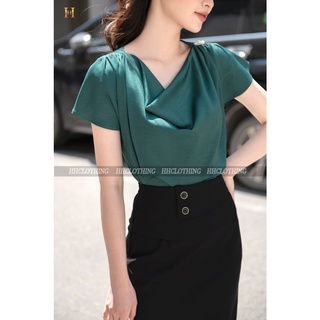 Áo lụa trơn cổ đổ HH Clothing