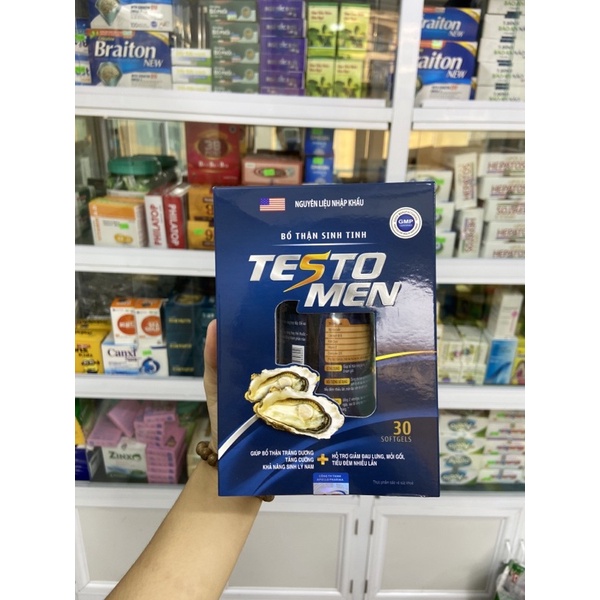 Bổ thận sinh tinh Testo Men-Hộp 30 viên-Giúp tăng số lượng tinh trùng,bổ thận tráng dương,tăng cường sinh lý