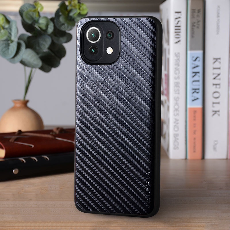 Ốp Điện Thoại Mềm Họa Tiết Sợi Carbon Cho xiaomi mi 11 lite ultra 5G 11 lite ultra