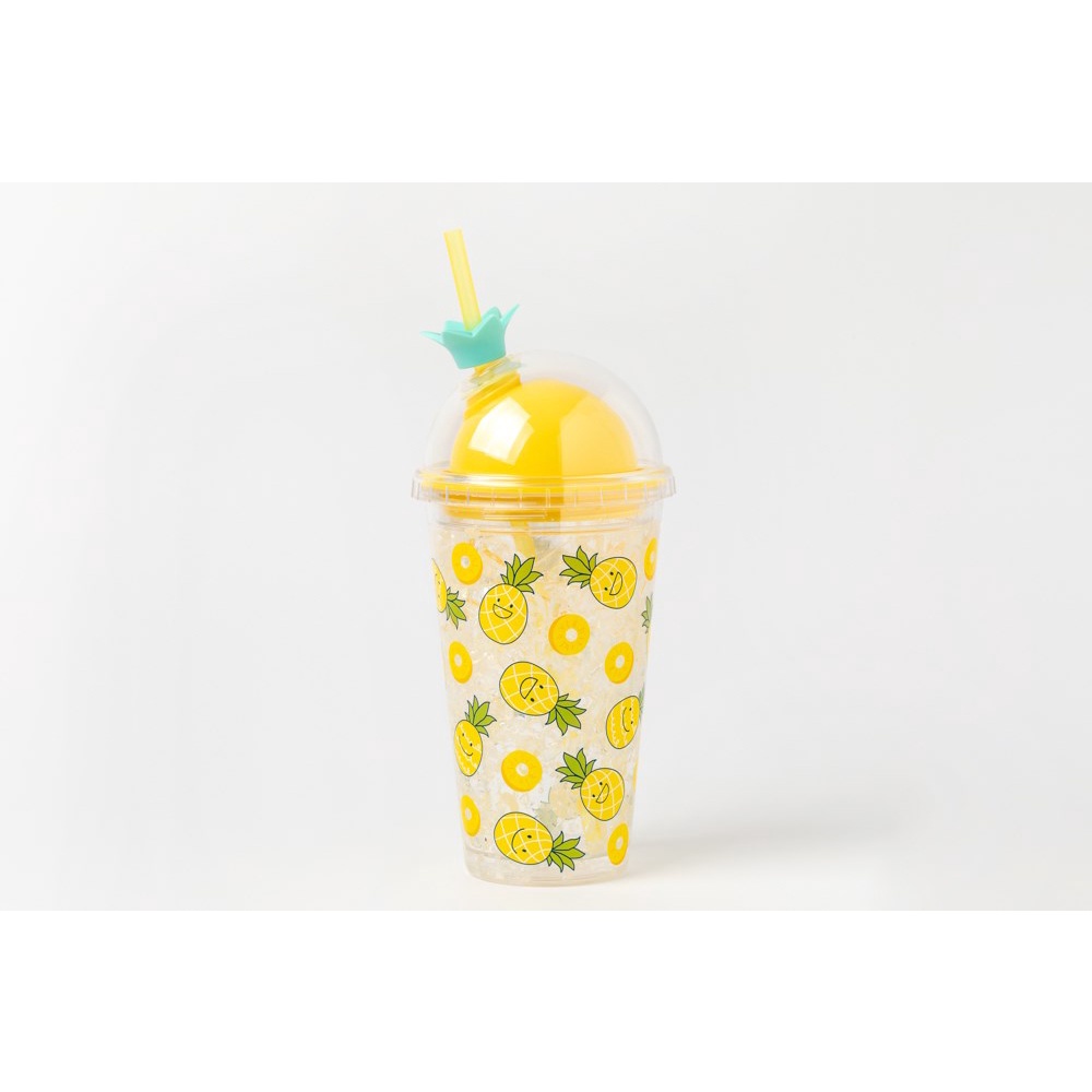 Cốc Nước ARTBOX Hàn Quốc In Hình Trái Thơm Có Ống Hút 450ml