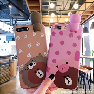 CASE ỐP LƯNG IPHONE 6/6S/7/8/X 6/7/8 PLUS SILICON GẤU LEO