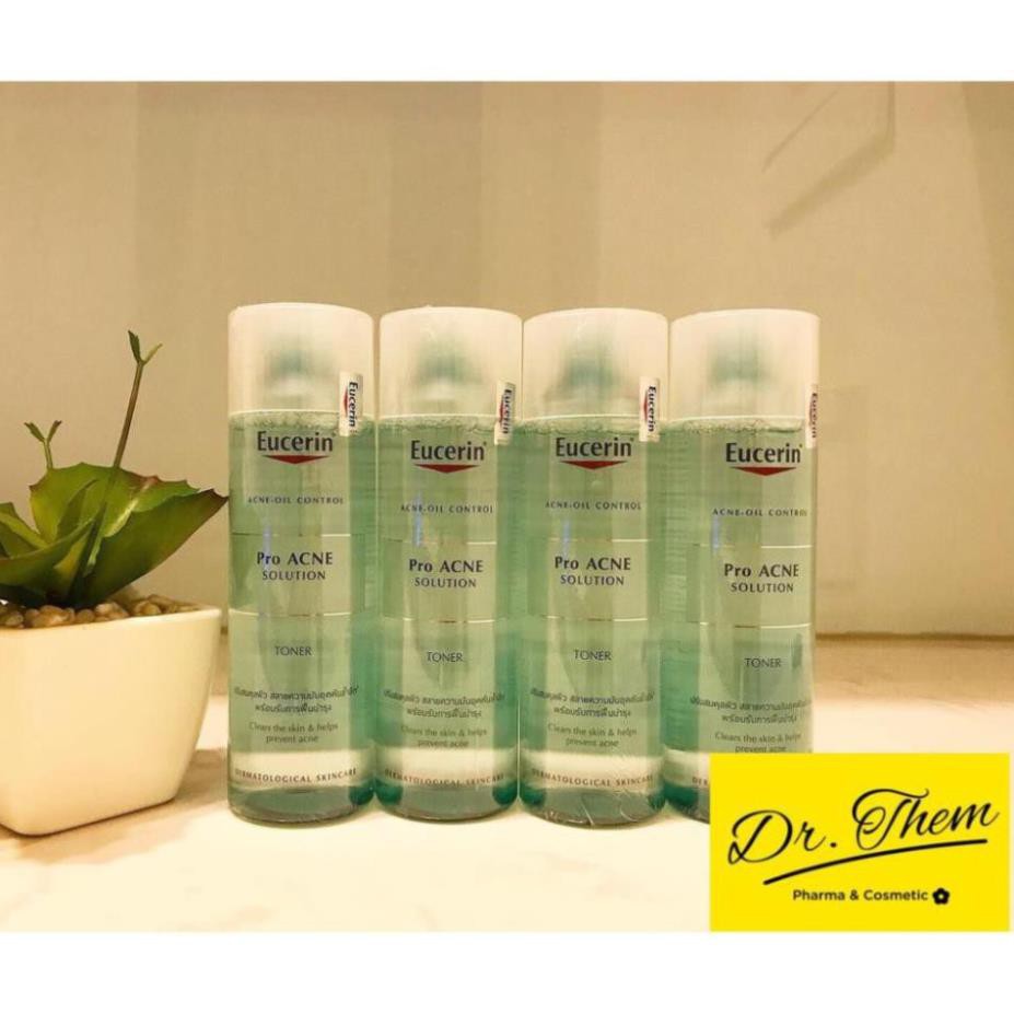 Eucerin Pro Acne Solution Toner cho Da Mụn - Nước Hoa Hồng Eucerin Proacne Cân Bằng Cho Da Dầu Mụn