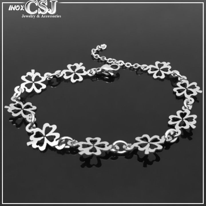 Lắc tay cỏ 4 lá may mắn