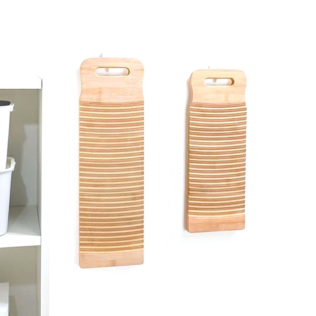 Tấm ván giặt quần áo hình chữ nhật bằng tre chống trượt tiện lợi cho gia đình