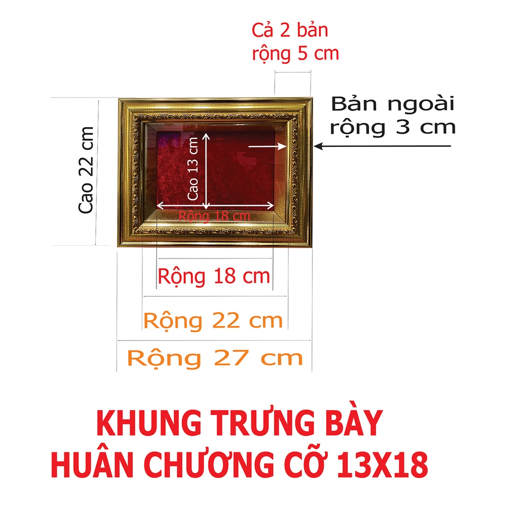 Khung Trưng Bày Huy Chương, Khung Huân Chương