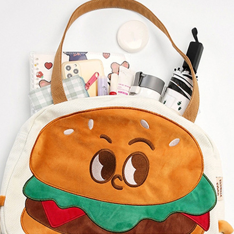 Túi Đeo Vai Nữ Hình Hamburger Thời Trang Giá Đỡ