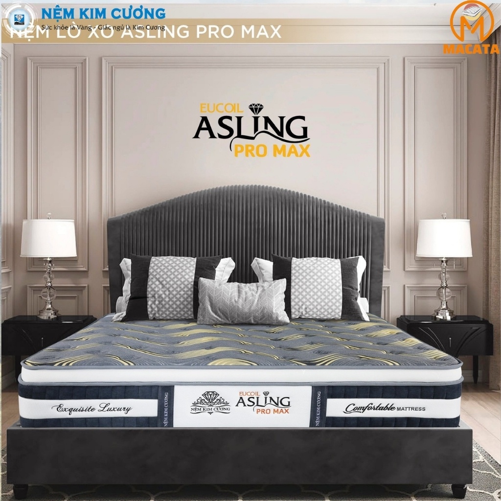 Nệm lò xo túi độc lập ASLING PRO MAX chính hãng đệm  KIM CƯƠNG cao cấp chuẩn khách sạn 5 sao giá rẻ LX1011