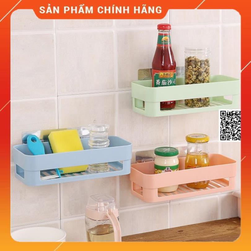 kệ góc thông minh hút chân không nhà tắm tiện dụng (Kệ hình chữ nhật - Màu ngẫu nhiên)