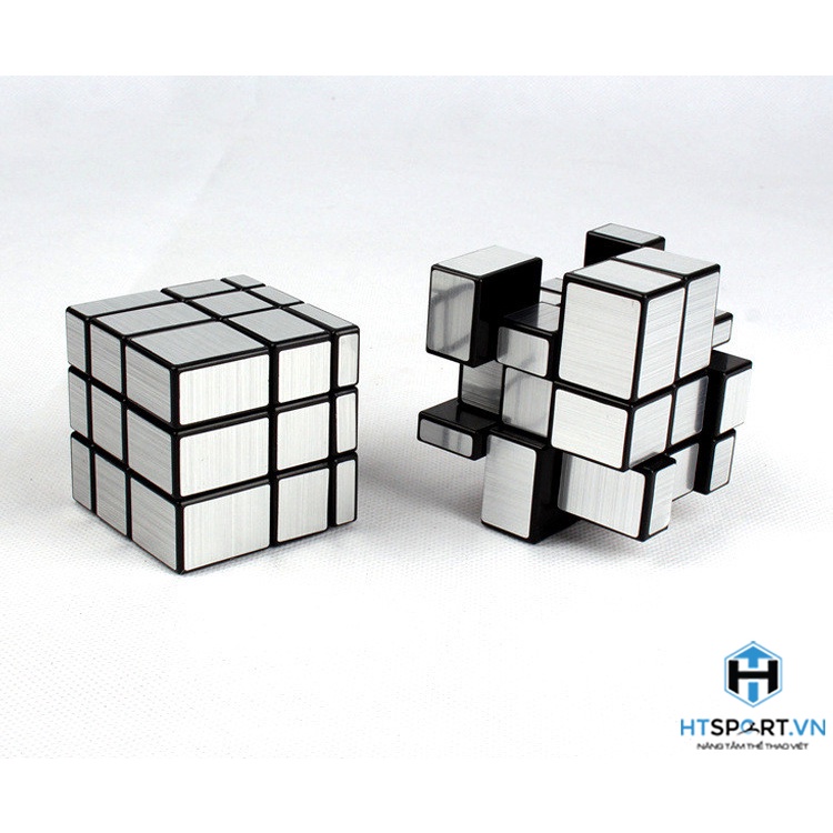 RuBik Tráng Gương Bạc, Rubik 3x3 Mirror Cube WiYi Lập Phương Viền Đen - Phát Triễn IQ Cao Cấp