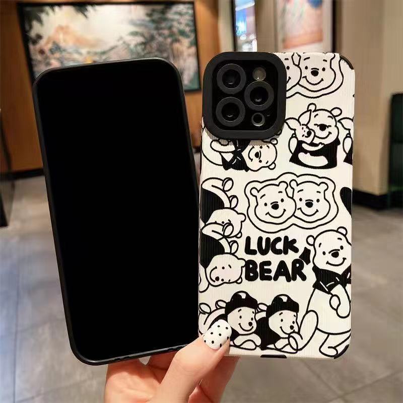Ốp Điện Thoại Hình Gấu May Mắn Cho iphone 13 iphone x