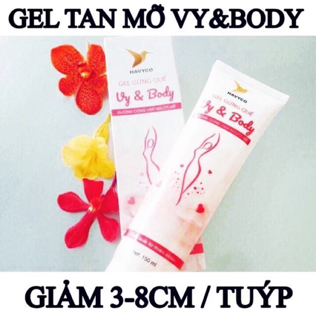 XẢ HÀNG - GEL GỪNG QUẾ VYBODY GIẢM VÒNG EO NHANH (có bán Tea)