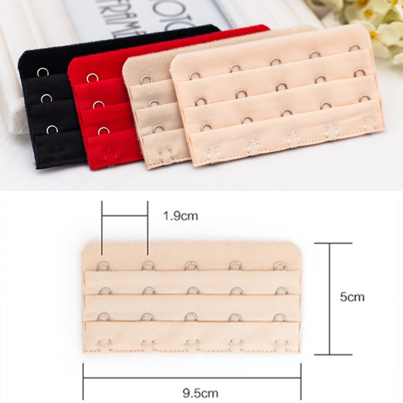 Dây Áo Ngực 3 Hàng Co Giãn 5 Móc Khóa Có Thể Điều Chỉnh