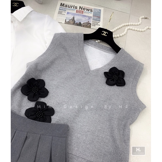 S E T 3IN1 SƠMI+GILE+CHÂN VÁY THỜI TRANG 2021