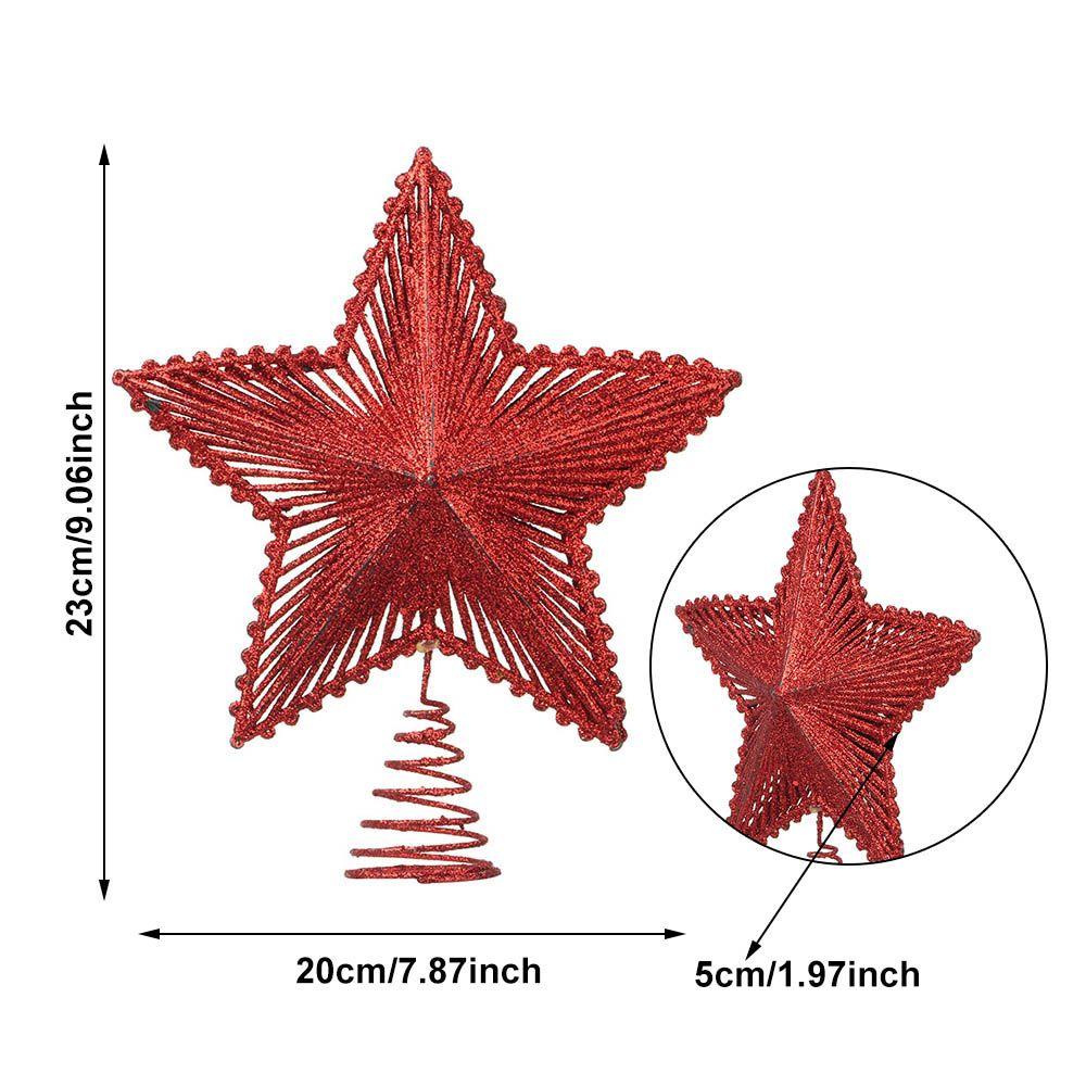 CONOPERY Ngôi Sao Năm Cánh Bằng Sắt Dùng Trang Trí Cây Thông Giáng Sinh