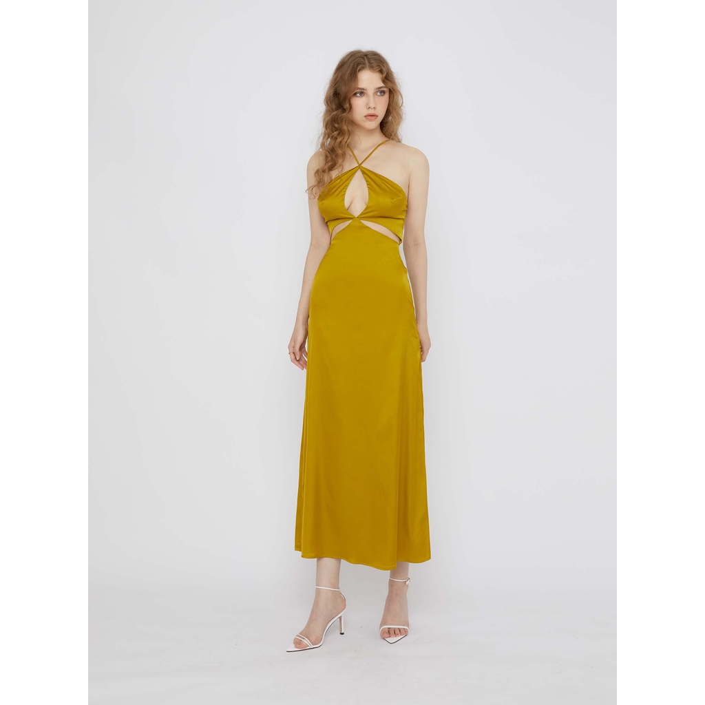 Đầm Maxi Nữ Silk Cut Out , Chất lụa latin Thoải Mái , WDD000110 , SOMEHOW
