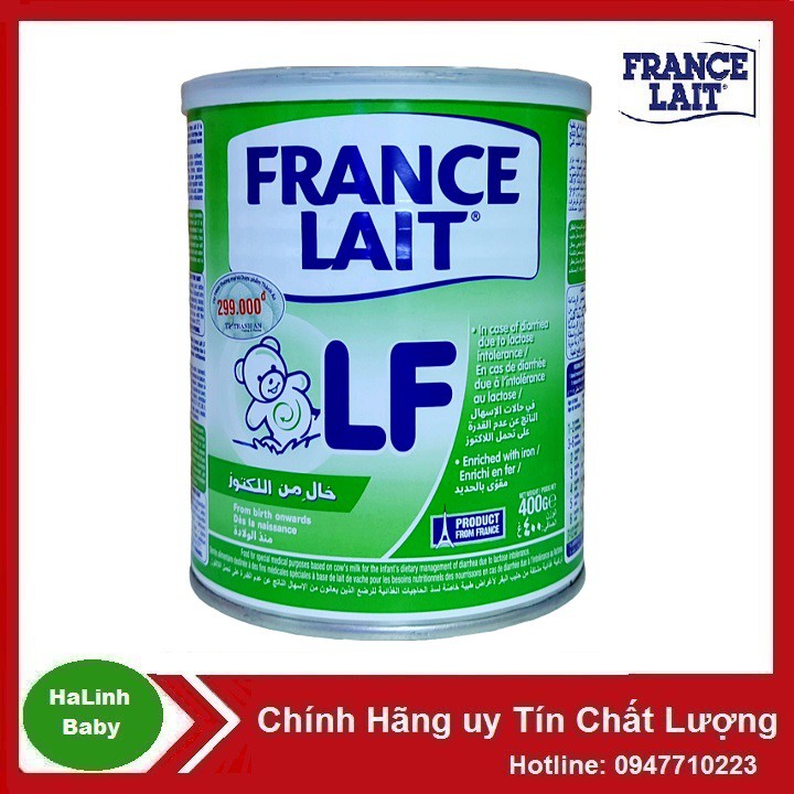 [Mẫu mới] Sữa France Lait LF 400g Dành cho trẻ tiêu chảy.