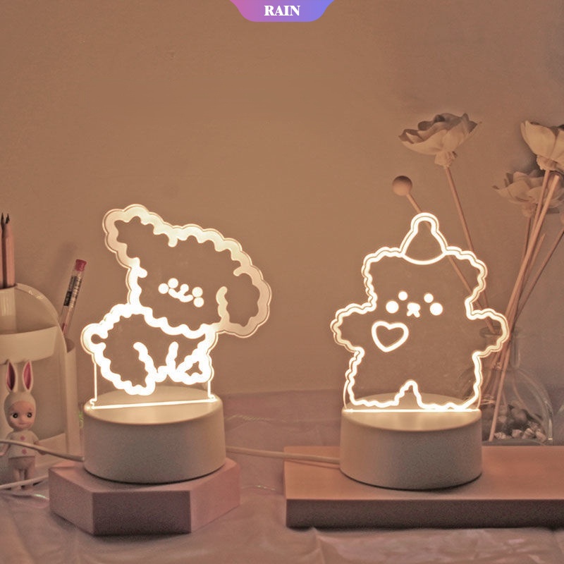 Đèn Ngủ LED 3D Hình Sanrio Cinnamoroll Melody Kuromi Làm Quà Tặng Sinh Nhật