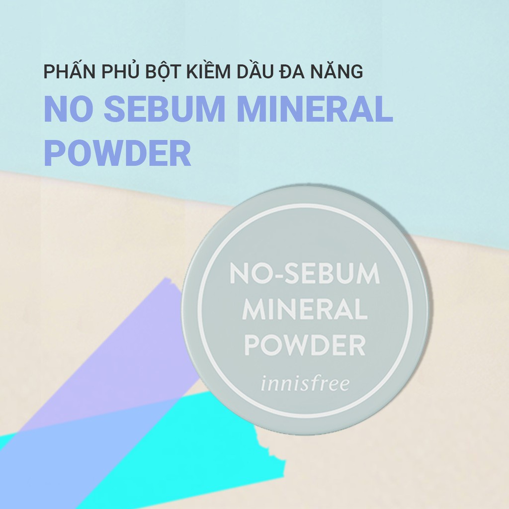 [Mã FMCGMALL -8% đơn 250K] Phấn phủ kiềm dầu dạng bột innisfree No Sebum Mineral Powder 5g