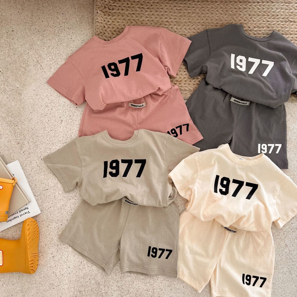Bộ Áo Thun Cotton Ngắn Tay In Kỹ Thuật Số + Quần Short Thể Thao Mùa Hè Hàn Quốc Mới Cho Bé Trai