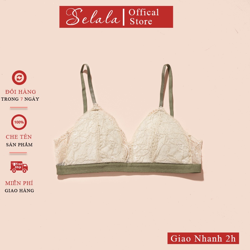 Áo Lót Nữ Selala Đệm Mỏng 1cm Phối Ren Cao Cấp Mềm Mại Thoải Mái AM21