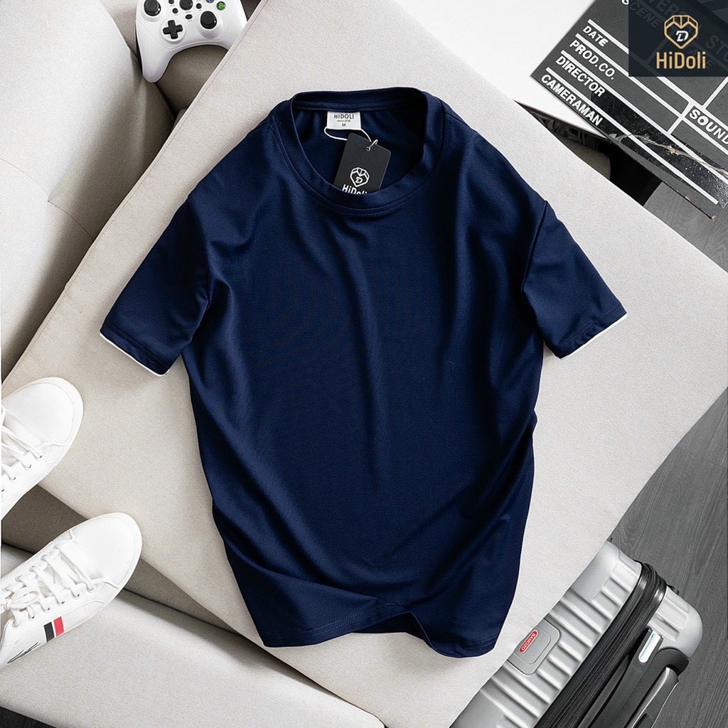 ÁO THUN NAM HIDOLI CÁ SẤU TRƠN CỔ TRÒN