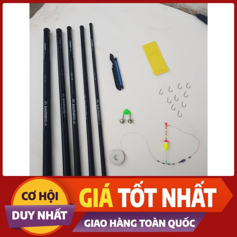 Bộ cần câu tay SHIMANO tặng kèm dây câu, phao câu, chì câu, lưỡi câu