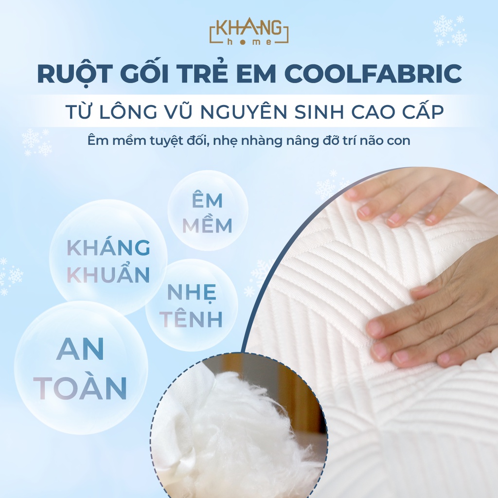 Tấm Lót Đầu Cho Trẻ Sơ Sinh Khang Home - Công Nghệ Vải Mát Cool Fabric - Mang Đến Cảm Giác Mát Dịu Tức Thì