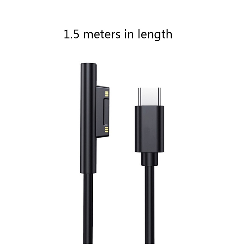 Dây cáp sạc nhanh 15V 3A Type C chuyên dụng cho Surface Pro 7/6/54/3 150cm