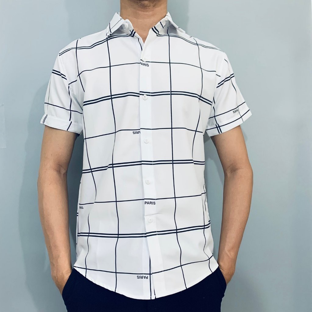 Áo Sơ Mi Nam Ngắn Tay Ô Kẻ Thời Trang Poniva | BigBuy360 - bigbuy360.vn