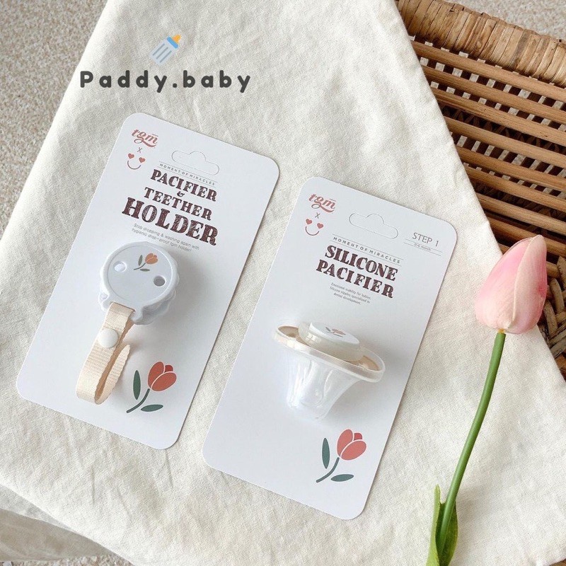 Set ti giả + dây kẹp giữ 𝗱𝗼𝘁𝘁𝗼𝗱𝗼𝘁 𝗛𝗮̀𝗻 𝗤𝘂𝗼̂́𝗰 hình olive tulip madeinkorea