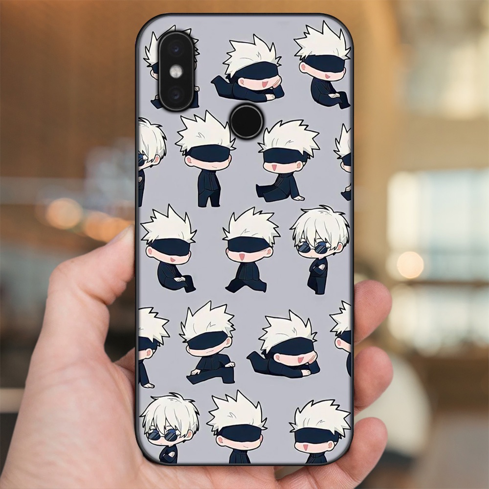 Ốp lưng Xiaomi Mi 8, Mi 8 SE viền đen in hình Satoru Jujutsu Kaisen