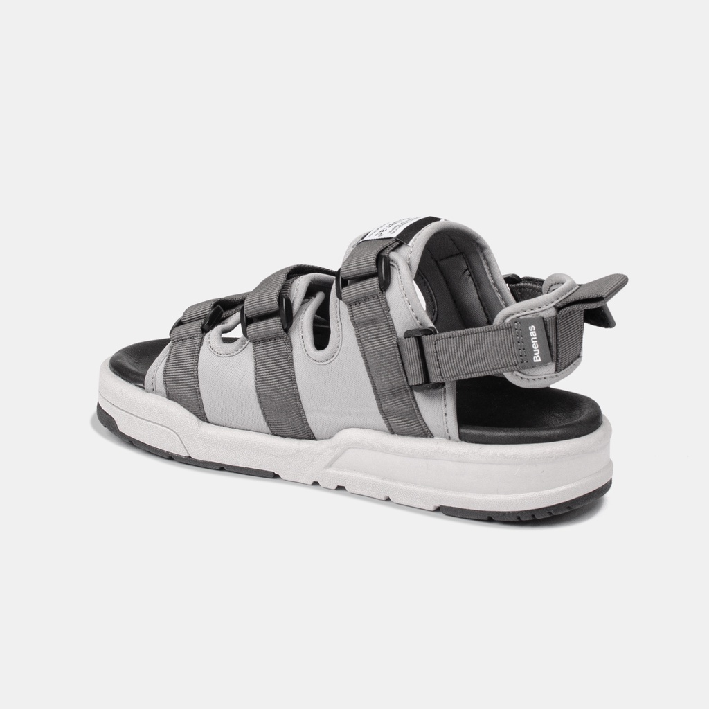 Giày sandal dép nữ nam unisex Buenas SD-6868 quai ngang - xăng đan học sinh đế cao 3 phân chính hãng