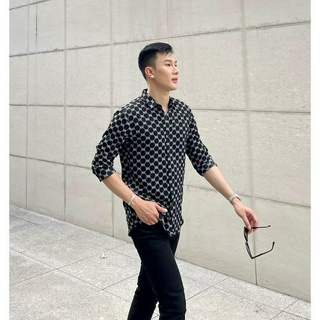 áo sơ mi nam dài tay vải lụa S105