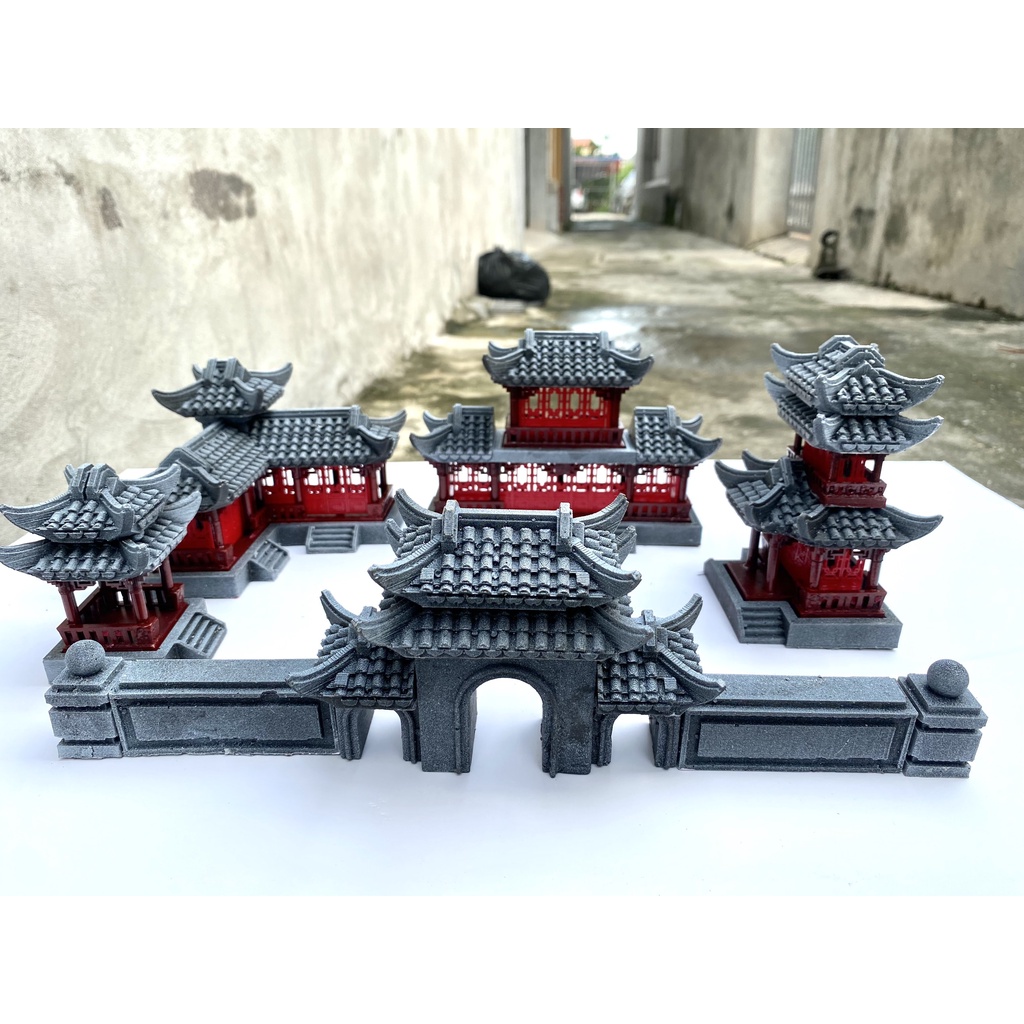Tiểu cảnh tường bộ size to, phụ kiện trang trí, bể cá, thuỷ sinh, sân vườn, hòn non bộ
