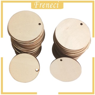 Set 50 miếng gỗ trơn hình tròn 2cm dùng trang trí sổ tay / tiệc cưới diy